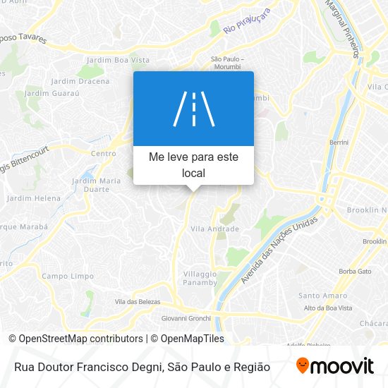 Rua Doutor Francisco Degni mapa
