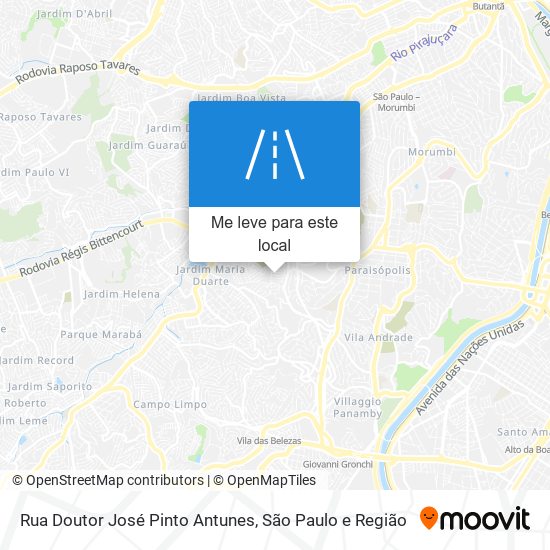 Rua Doutor José Pinto Antunes mapa