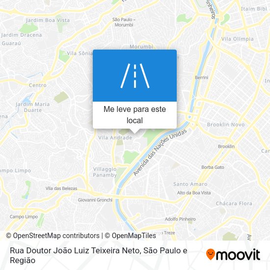 Rua Doutor João Luiz Teixeira Neto mapa