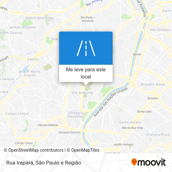 Rua Irapará mapa