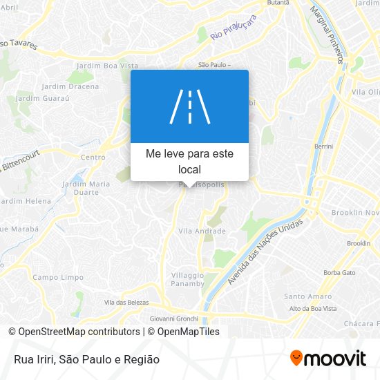 Rua Iriri mapa