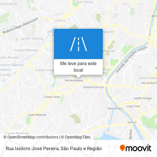 Rua Isidoro José Pereira mapa