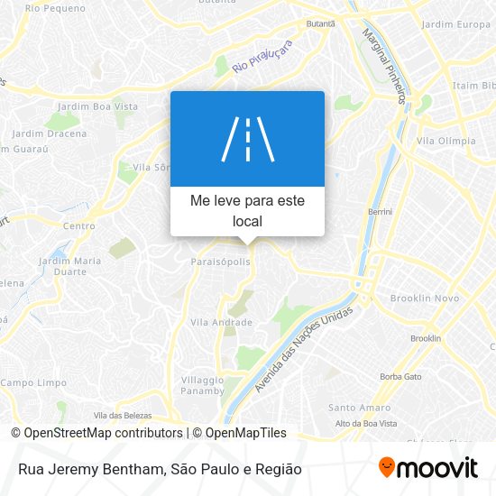 Rua Jeremy Bentham mapa