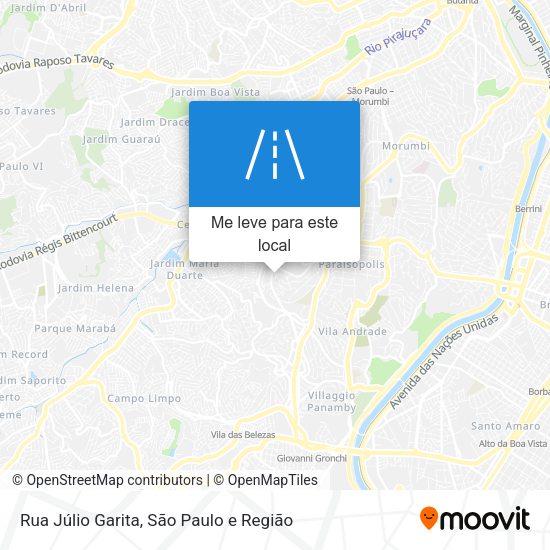 Rua Júlio Garita mapa