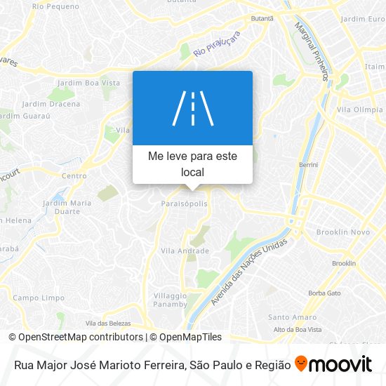 Rua Major José Marioto Ferreira mapa
