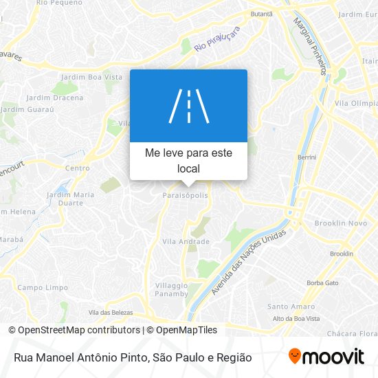 Rua Manoel Antônio Pinto mapa