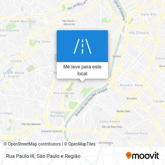 Rua Paulo III mapa