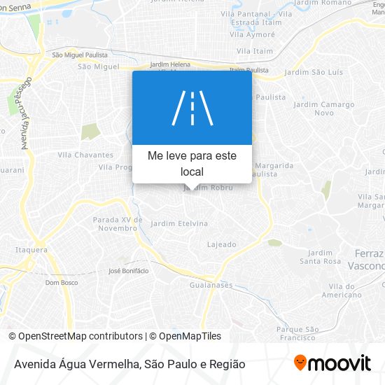 Avenida Água Vermelha mapa