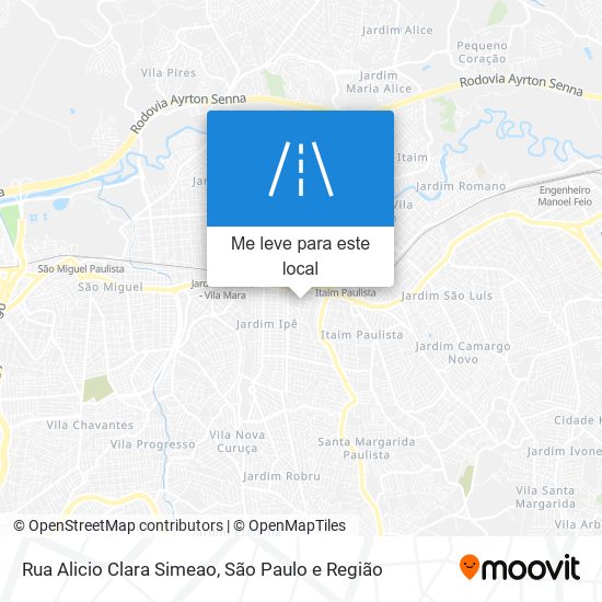 Rua Alicio Clara Simeao mapa