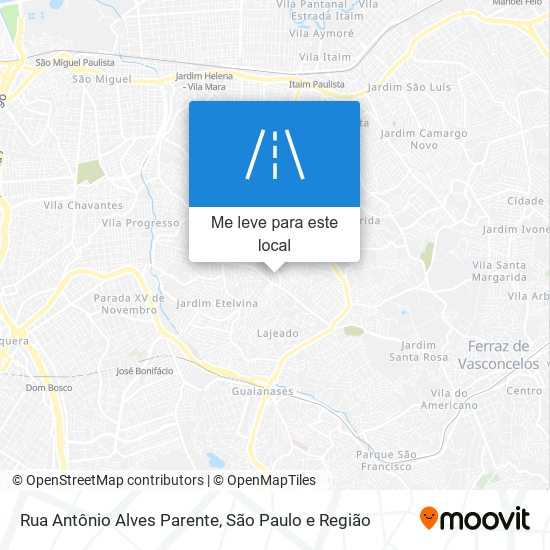 Rua Antônio Alves Parente mapa