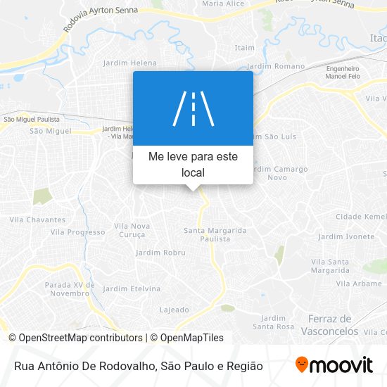 Rua Antônio De Rodovalho mapa