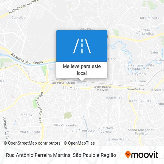 Rua Antônio Ferreira Martins mapa