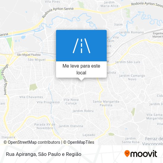 Rua Apiranga mapa