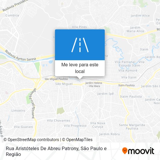 Rua Aristóteles De Abreu Patrony mapa
