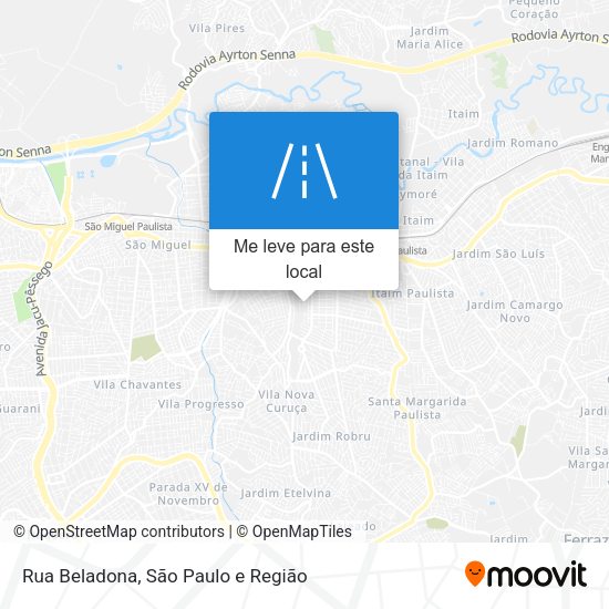 Rua Beladona mapa