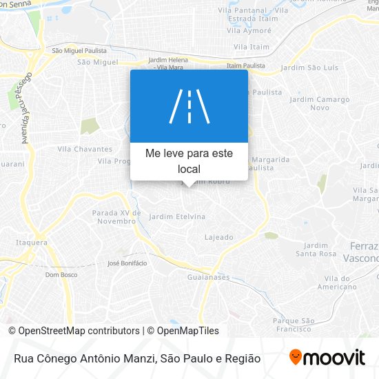 Rua Cônego Antônio Manzi mapa
