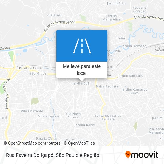 Rua Faveira Do Igapó mapa
