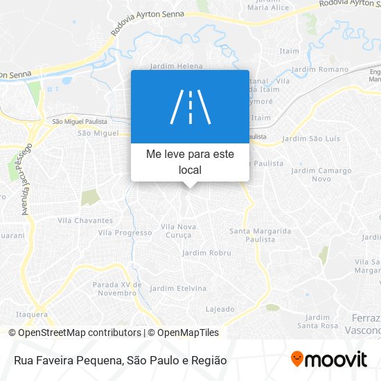 Rua Faveira Pequena mapa