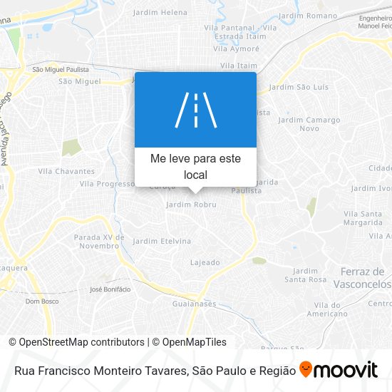 Rua Francisco Monteiro Tavares mapa