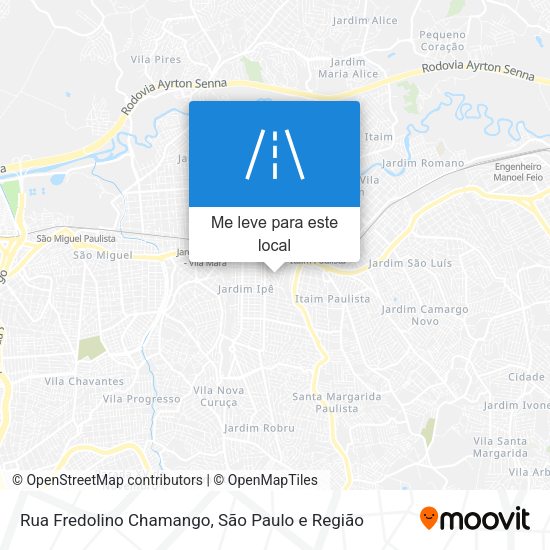 Rua Fredolino Chamango mapa