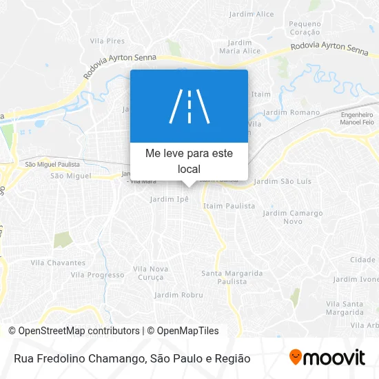 Rua Fredolino Chamango mapa