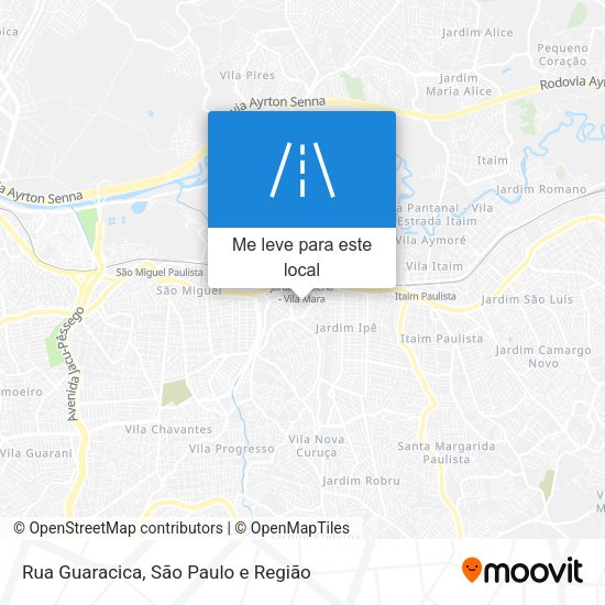 Rua Guaracica mapa