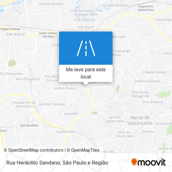Rua Heráclito Sandano mapa