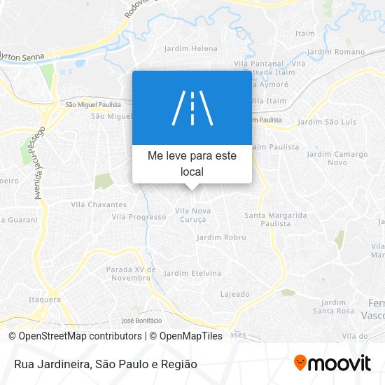 Rua Jardineira mapa