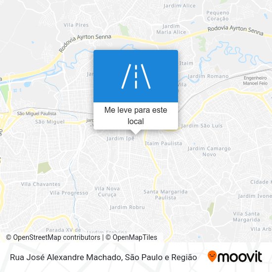 Rua José Alexandre Machado mapa
