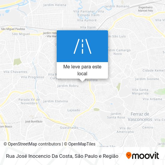Rua José Inocencio Da Costa mapa