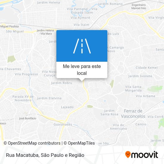 Rua Macatuba mapa