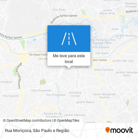 Rua Moriçoca mapa