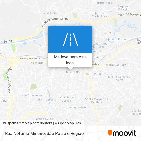 Rua Noturno Mineiro mapa