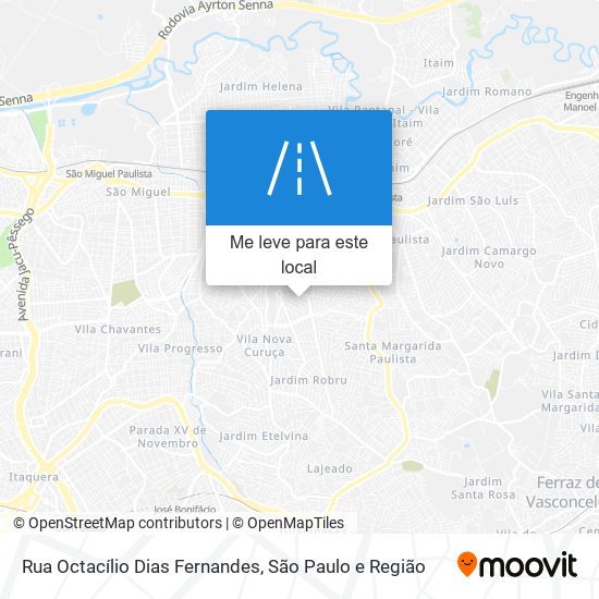 Rua Octacílio Dias Fernandes mapa