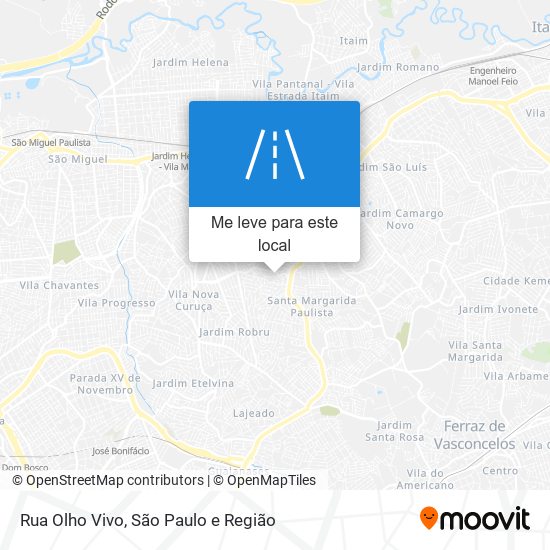 Rua Olho Vivo mapa