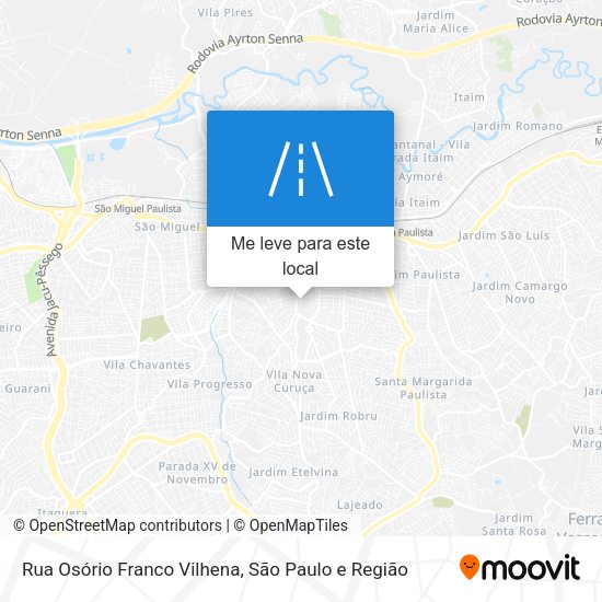 Rua Osório Franco Vilhena mapa
