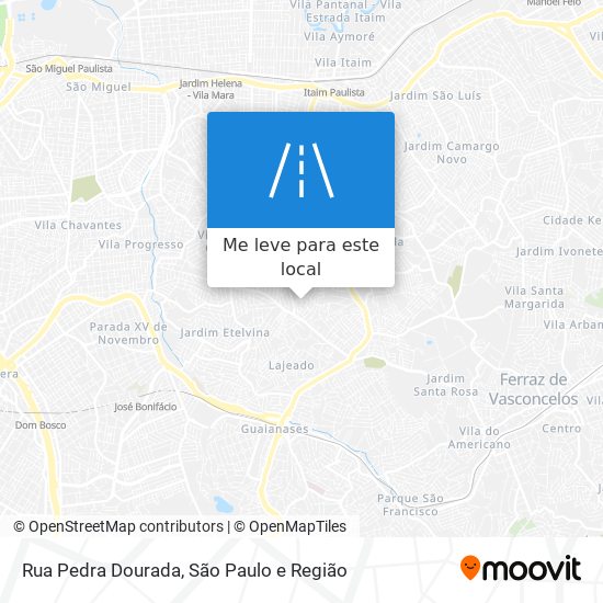 Rua Pedra Dourada mapa