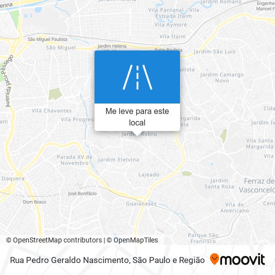 Rua Pedro Geraldo Nascimento mapa