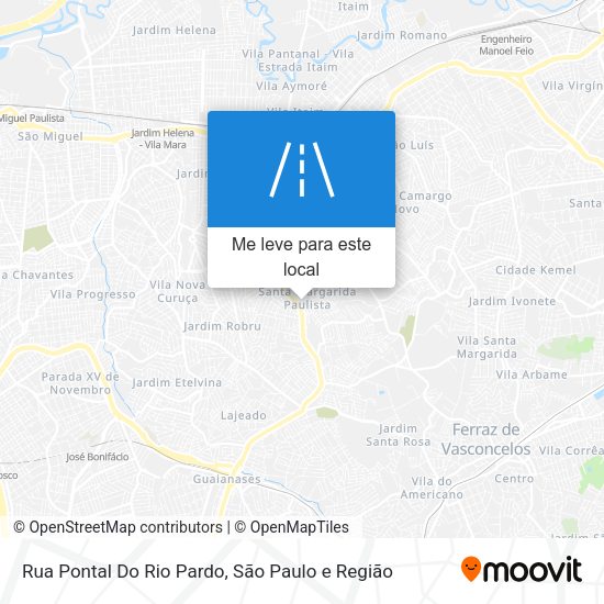 Rua Pontal Do Rio Pardo mapa