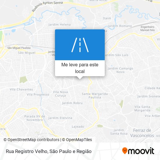 Rua Registro Velho mapa