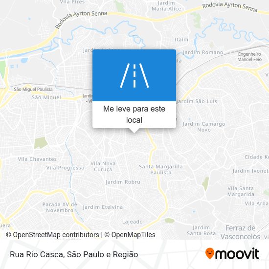 Rua Rio Casca mapa