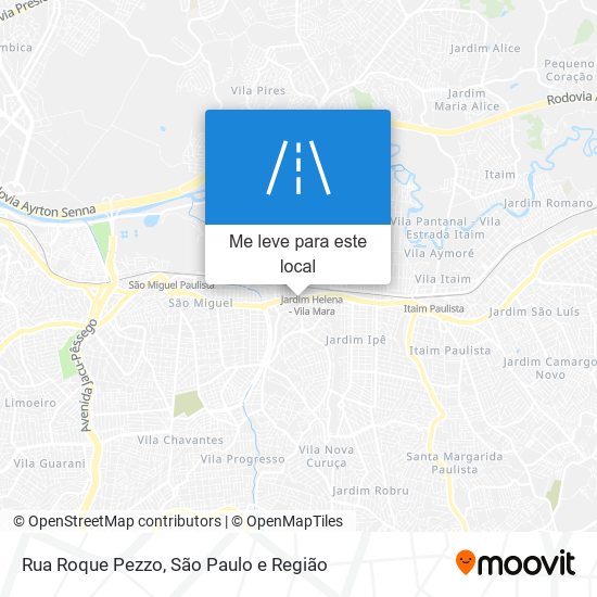 Rua Roque Pezzo mapa