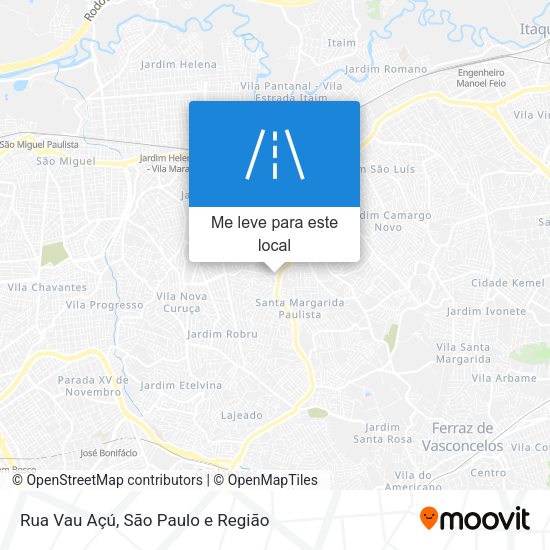 Rua Vau Açú mapa