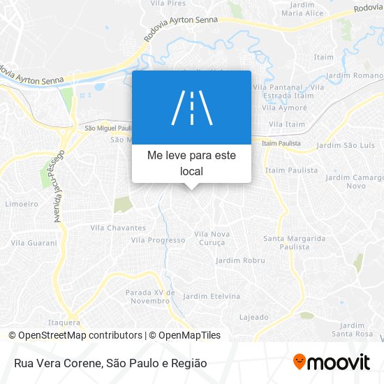 Rua Vera Corene mapa