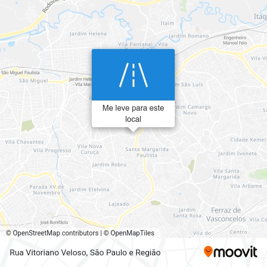 Rua Vitoriano Veloso mapa