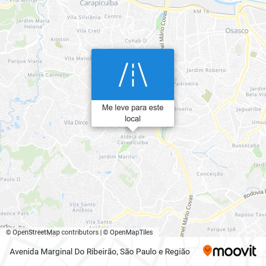 Avenida Marginal Do Ribeirão mapa