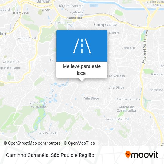 Caminho Cananéia mapa