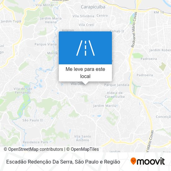 Escadão Redenção Da Serra mapa