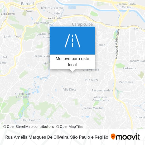 Rua Amélia Marques De Oliveira mapa