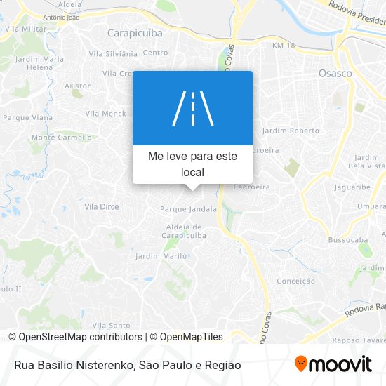 Rua Basilio Nisterenko mapa